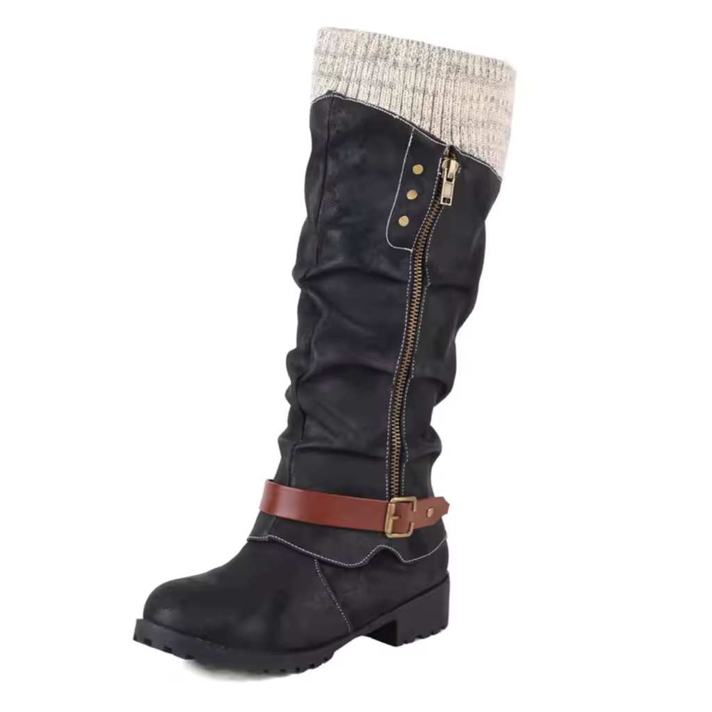 Botas de invierno aislantes de media caña — soporte para el arco, cremallera lateral y suela antideslizante