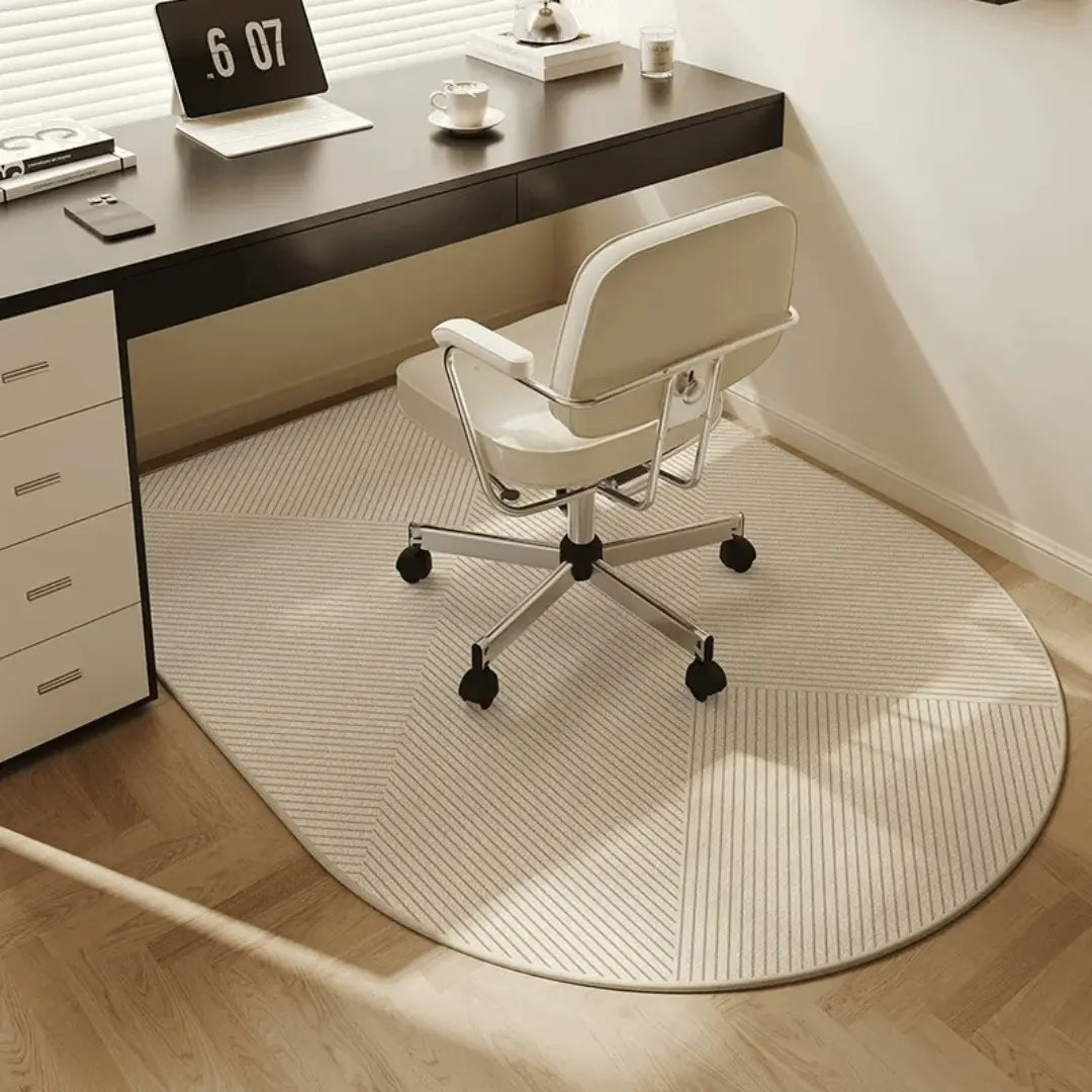 Bodenschutzmatte für Bürostühle — rutschfestes Polyester, Creme oder Grau