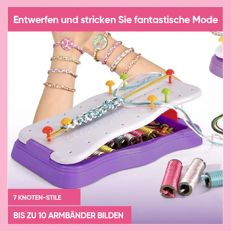 Kit de telar para pulseras de la amistad para niños — Set creativo de tejido artesanal