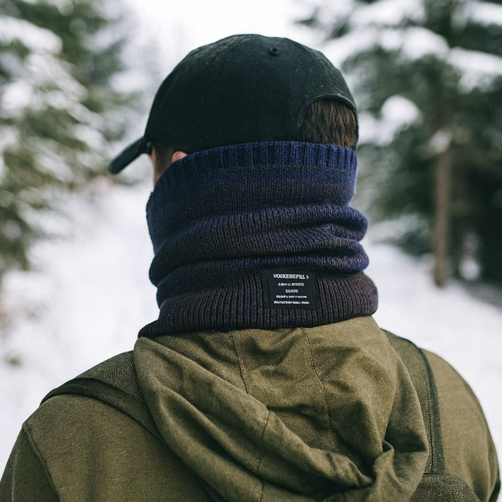 Fleecegefütterter Strick-Schlauchschal – Thermischer Winter-Schalwärmer