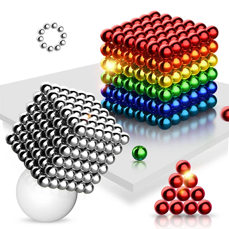 Magnetic Desk Sphere Fidget Set — 216-Piece Stress Relief Toy