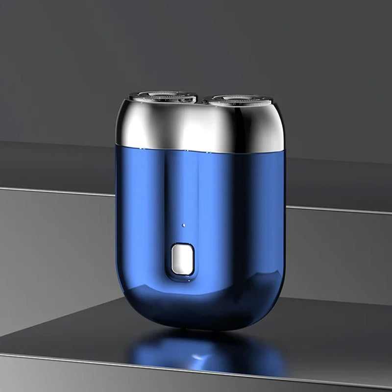 Máquina de barbear de viagem recarregável para homem — USB, à prova de água, para utilização a seco ou molhado, alumínio