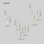 Elara Gold Teardrop Pendant Light