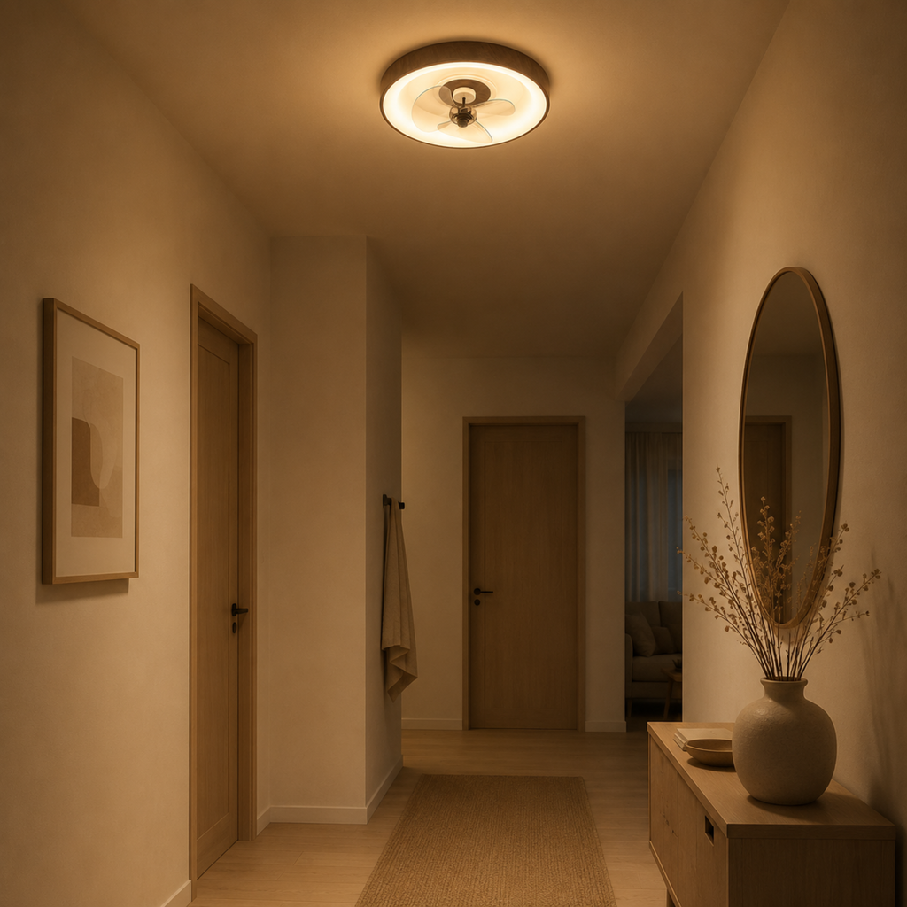 Modern Minimalist LED Ceiling Fan and Light