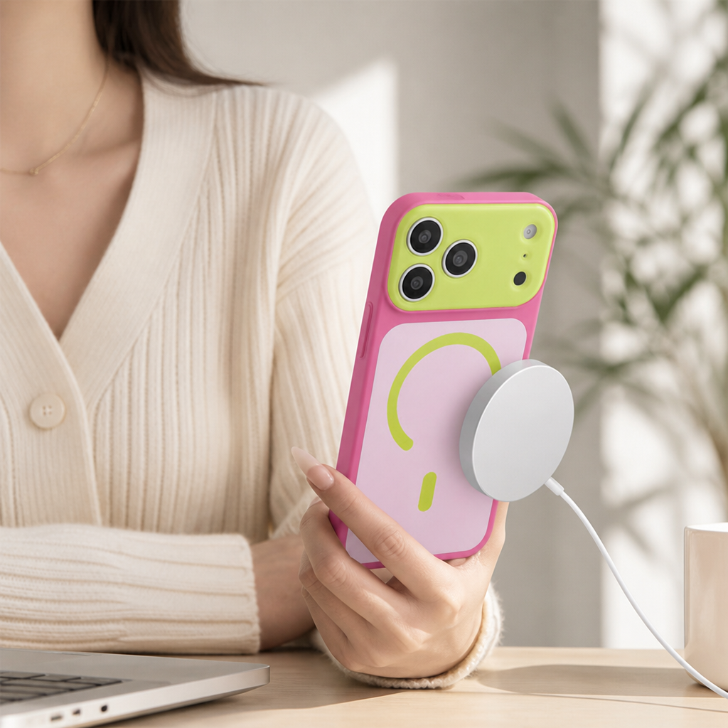 Magnetisk iPhone 13-17-cover — forstærkede hjørner, trådløs opladning