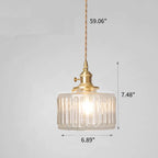 Stunning Cylinder Glass Pendant Light