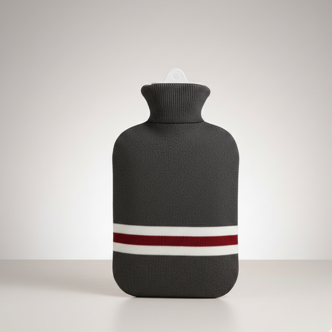 Bouillotte jumbo de 67 fl oz pour thérapie par la chaleur — housse en polaire, chaleur pendant 6-8 heures