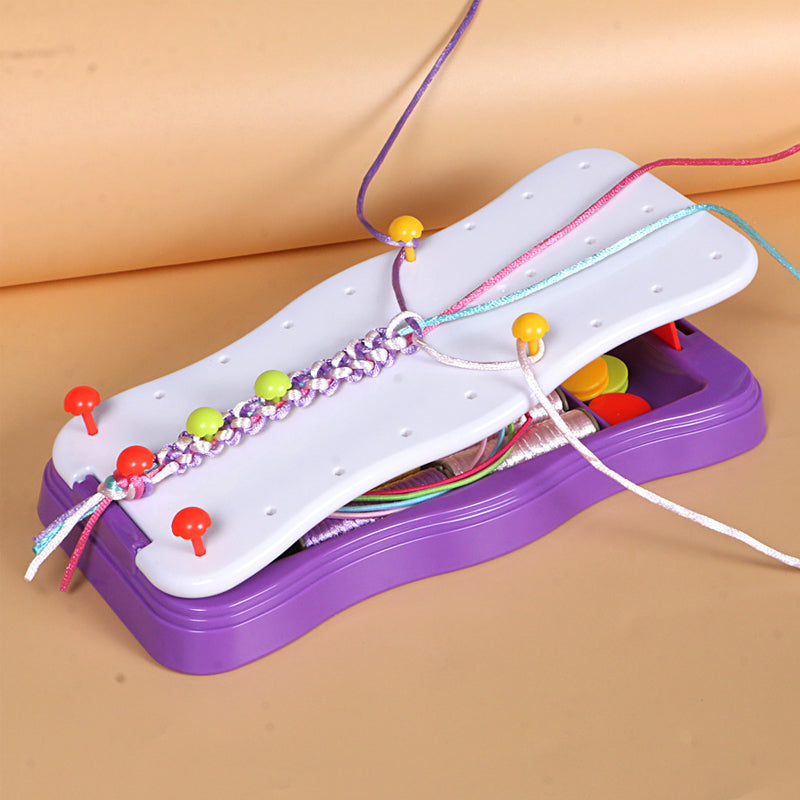 Kit de telar para pulseras de la amistad para niños — Set creativo de tejido artesanal
