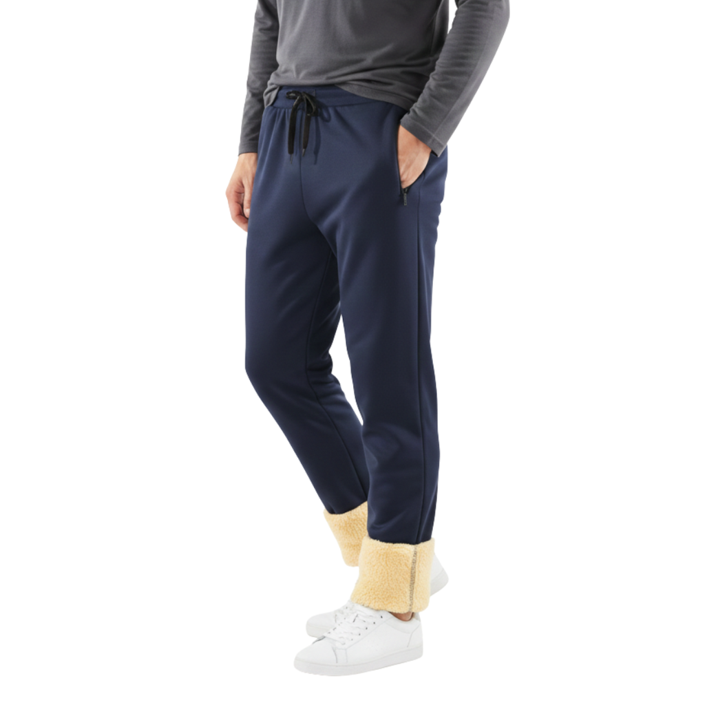 Jogging thermique doublé de polaire pour homme — poches zippées