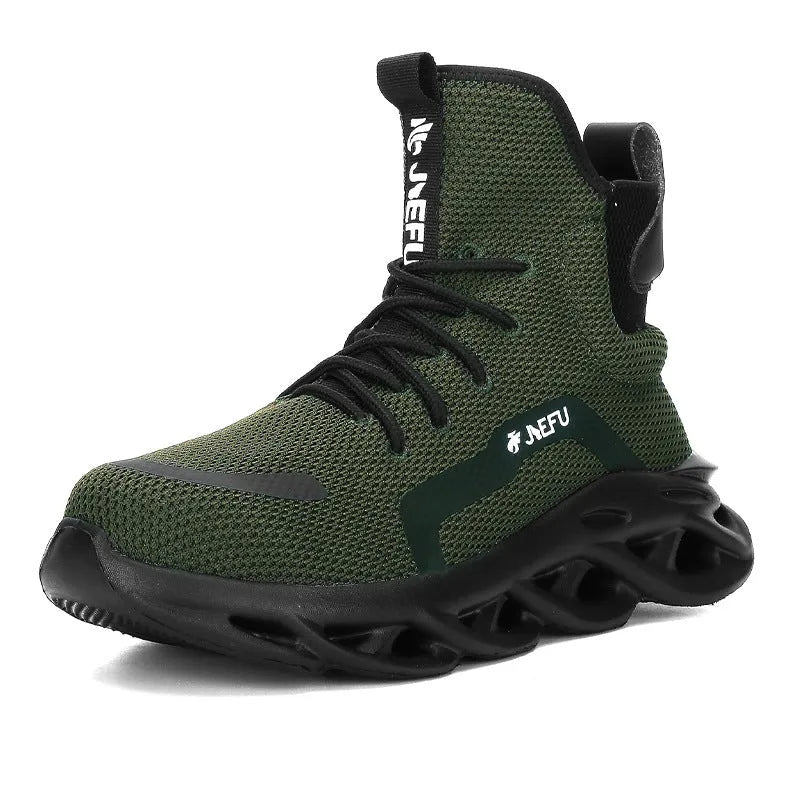 Men’s Steel Toe Work Shoes — Kevlar Midsole, Lightweight Comfort