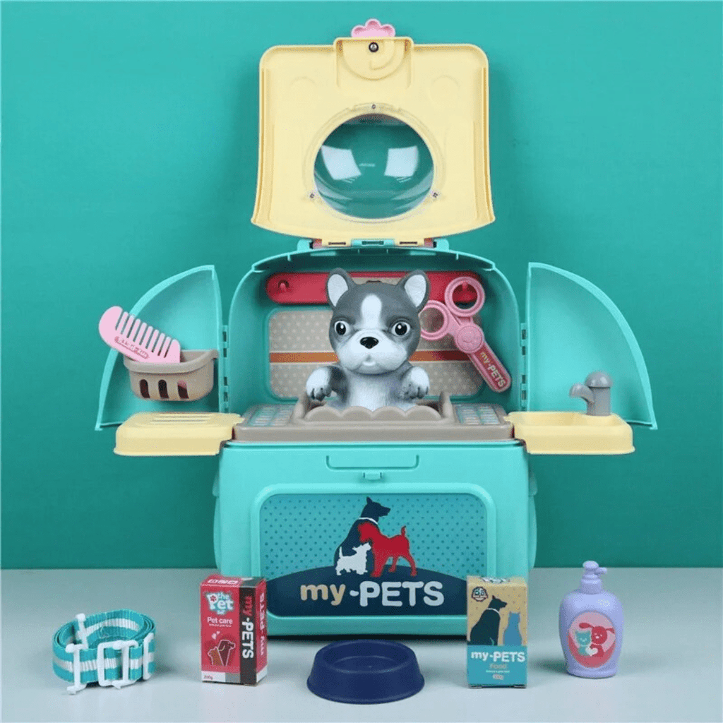 Conjunto portátil de brincadeira de veterinário PawFriend para crianças