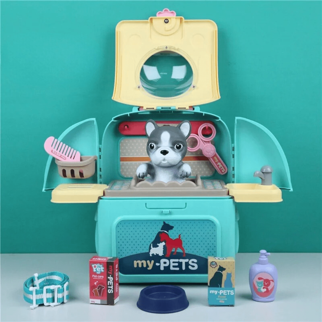 Conjunto portátil de brincadeira de veterinário PawFriend para crianças