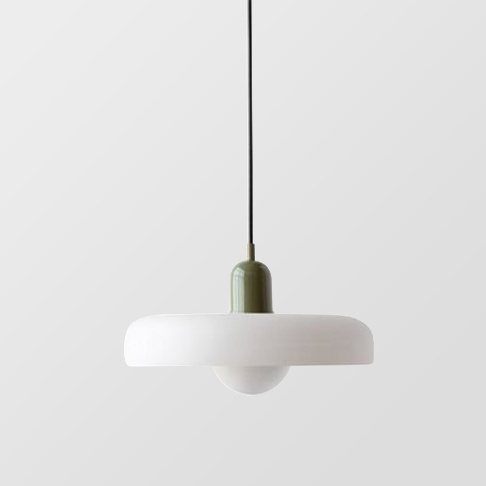 KiraGlass Geometric Bauhaus Pendant Light In Colored Glass