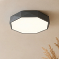 Šedé geometrické LED stropní svítidlo – přisazené provedení