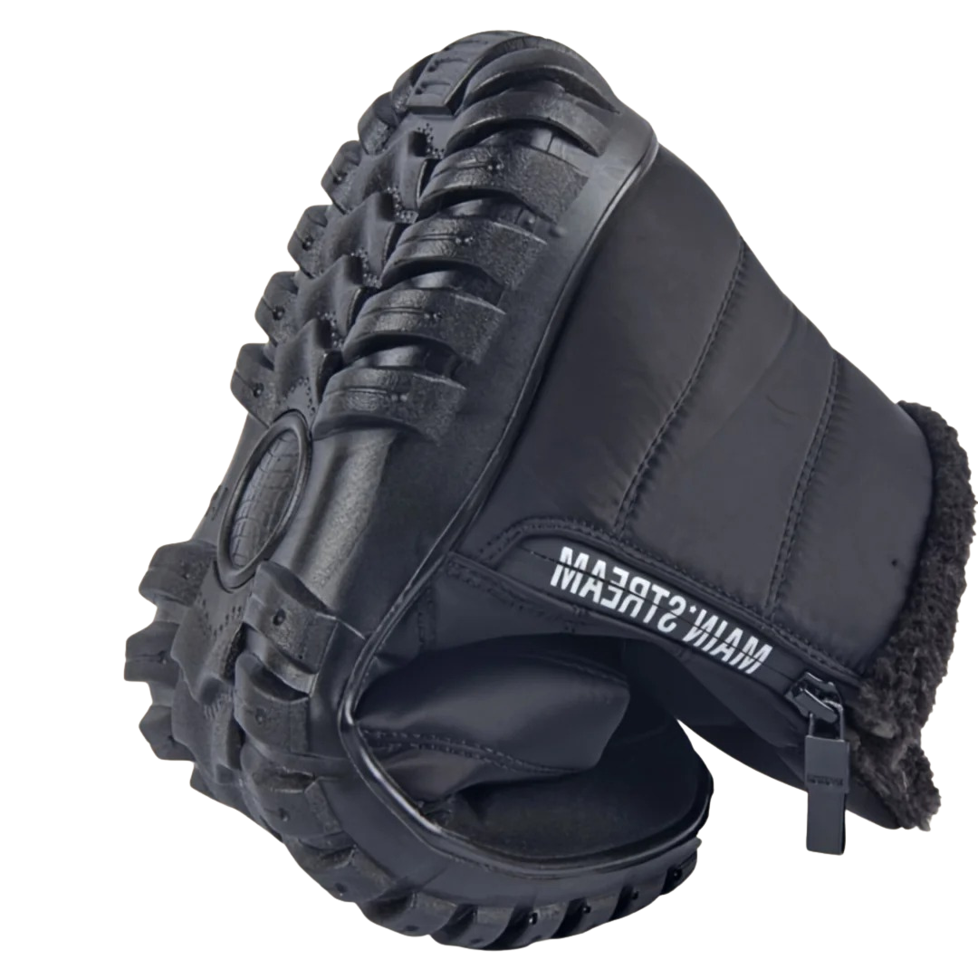 Men's Waterproof Snow Boots — Side Zip, Insulated, Anti-Slip