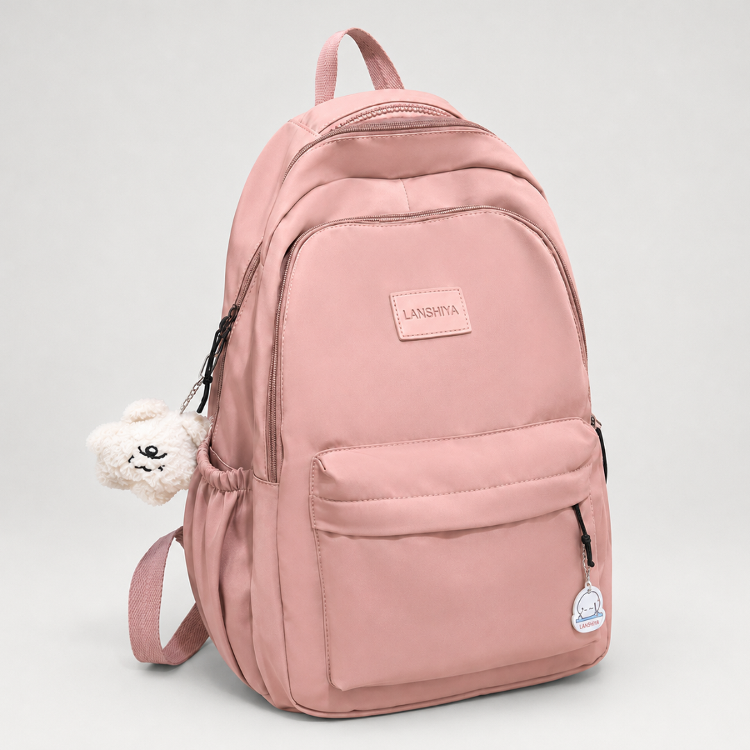 Mochila de viaje grande de nylon — funda acolchada para portátil y bolsillos organizadores