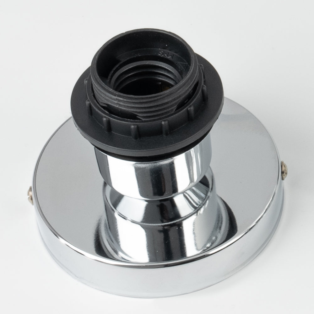 Black Gold Crystal Flush Mount Light Fixture — E27 Socket