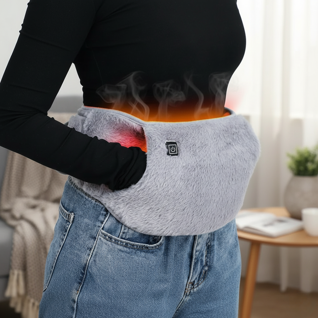 Rechargeable Heated Belly & Back Wrap — 3 Temperature Settings, USB-C