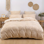 Grid Tufted Soft Bedding Duvet Cover Set - Euroselle