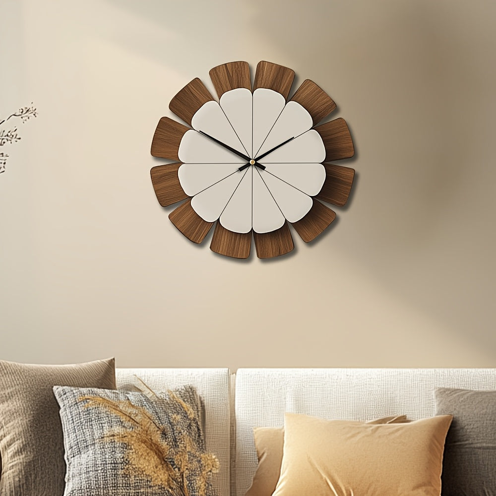 Decorative Silent Wooden Wall Clock - Euroselle