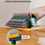 2-in-1 Crevice & Floor Scrub Brush, Durable Plastic, Portable Design - Euroselle