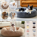 Soft Faux Fur Donut Pet Bed for Small to Large Dogs & Cats - Euroselle