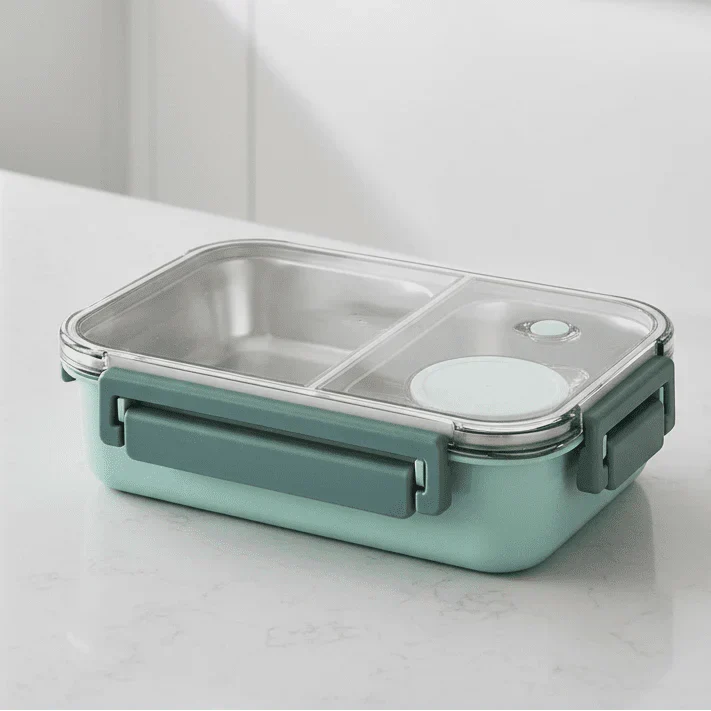 Thermobehälter für Speisen aus Stahl, auslaufsicherer Meal-Prep-Behälter für Büro, Schule und Pendler, tragbare und wiederverwendbare Warmhaltebox
