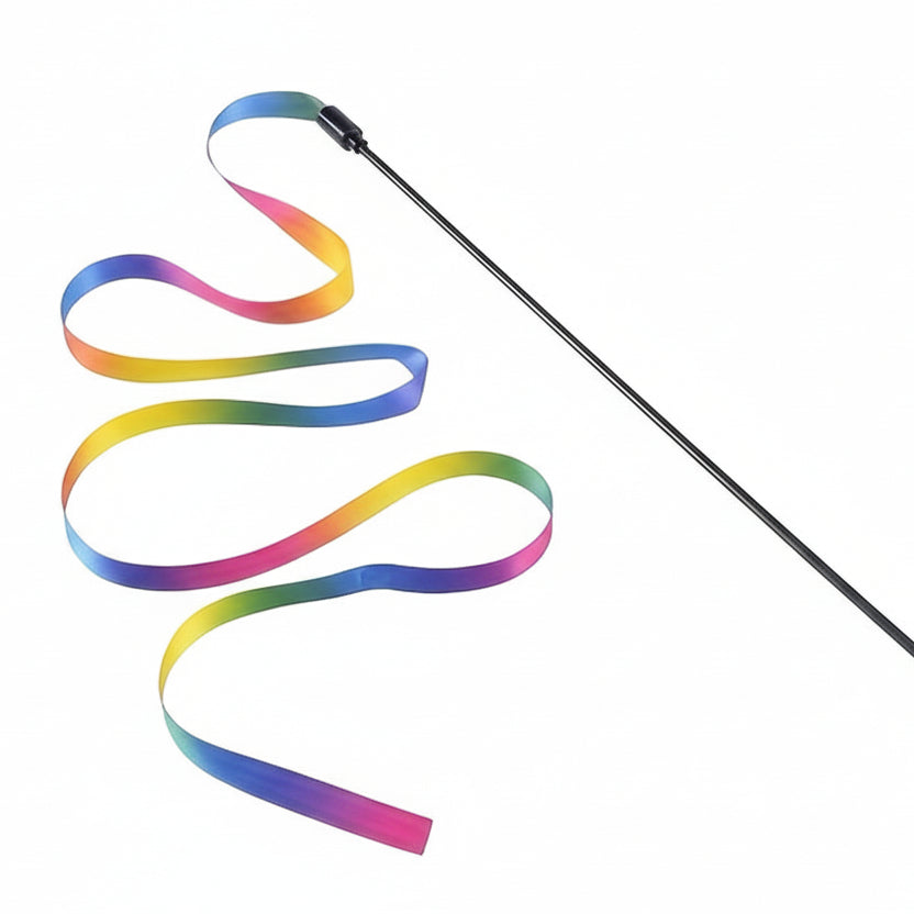 Cute Ribbon Teaser Stick for Engaging Cat Playtime - Euroselle