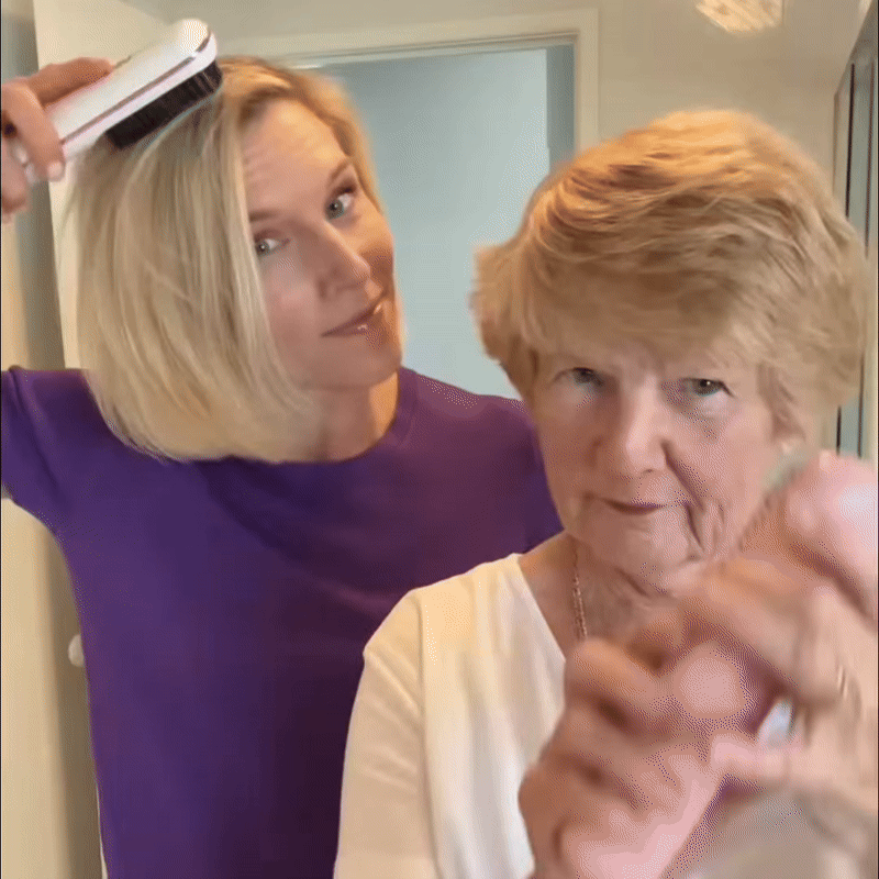 Heizbürste für kurzes Haar und Pony — Trocknen und Volumen in einem Schritt