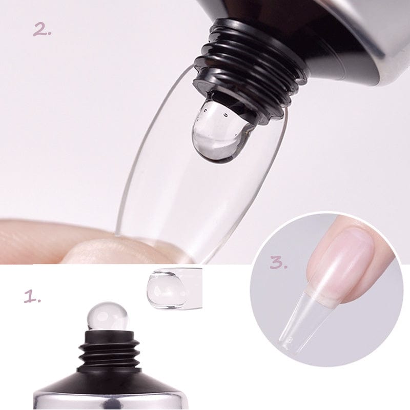 Selvklæbende neglelimssæt med UV-lampe og neglelimfjerner – komplet salonsystem til manicure derhjemme