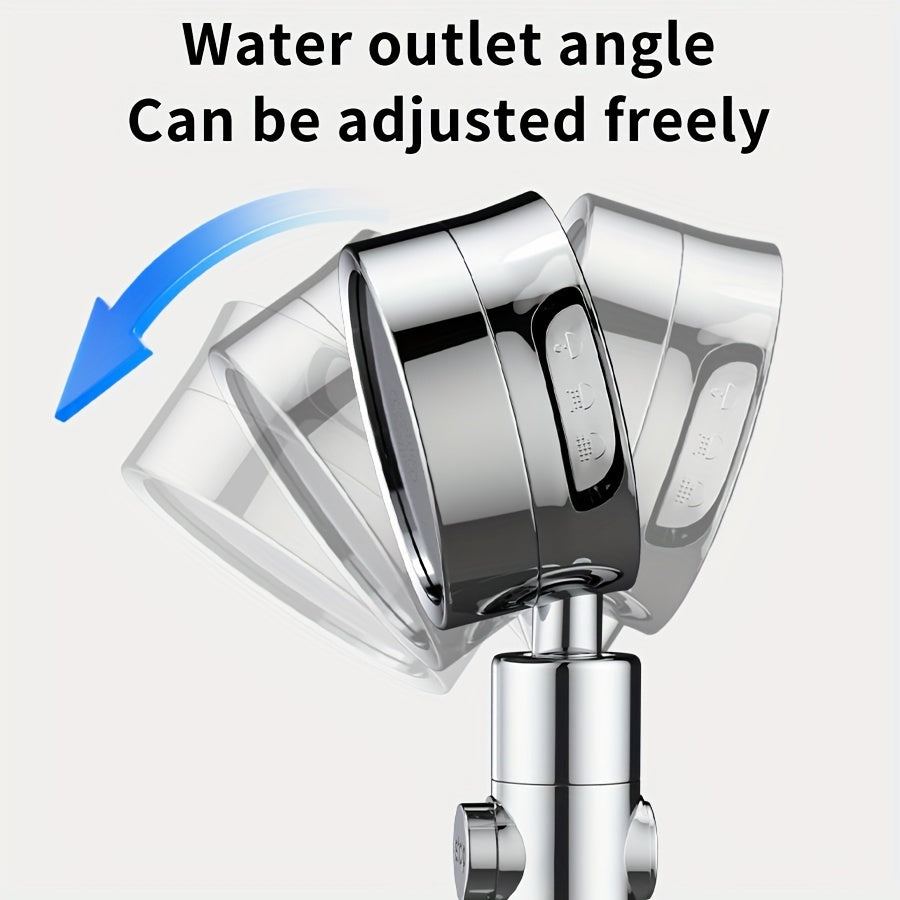 Adjustable High-Pressure Shower Head with Three Water Flow Settings - Euroselle