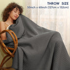 Lightweight Waffle Throw Blanket for Cozy All-Season Comfort - Euroselle