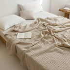 Waffle Weave Cotton Quilt Blanket - Euroselle