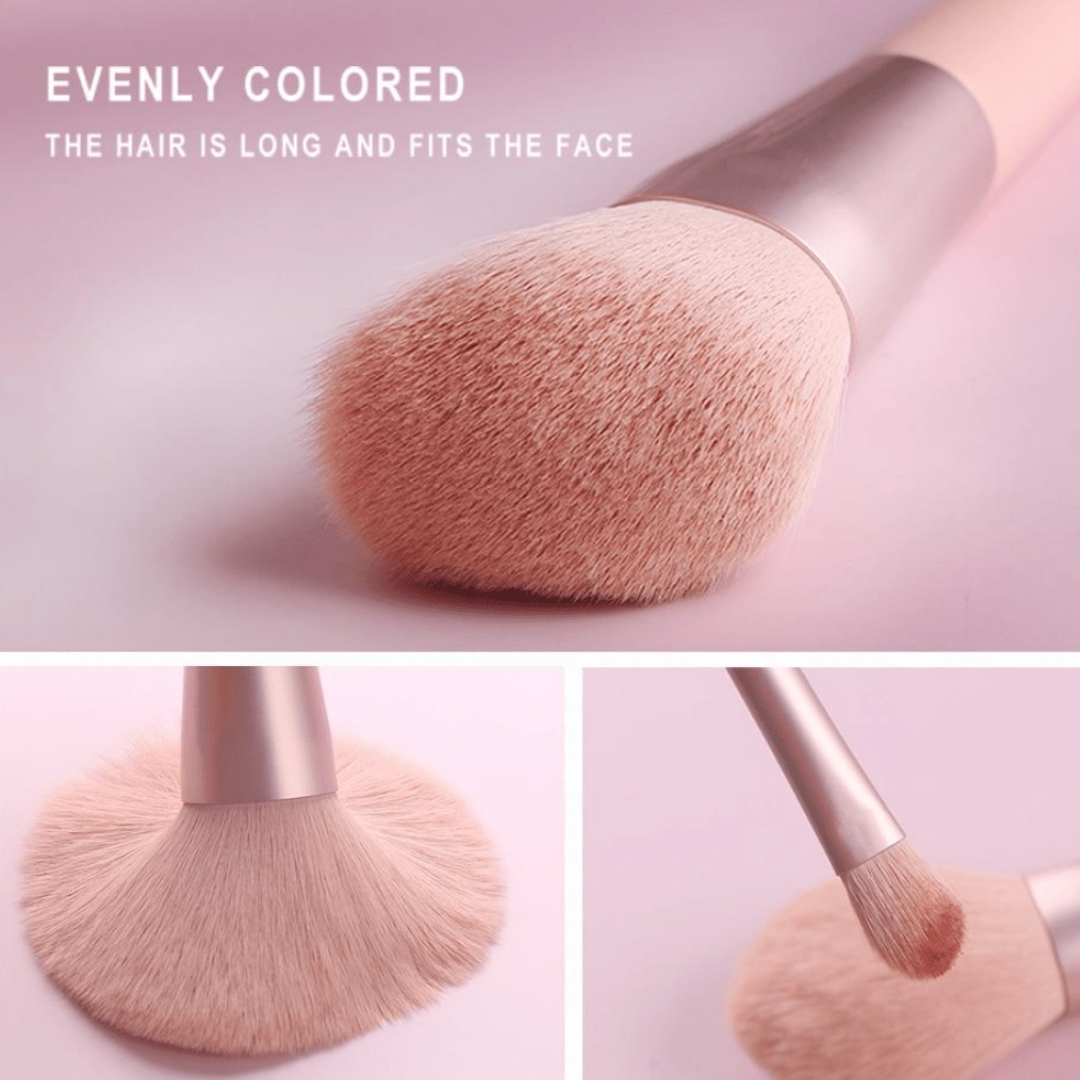 Ensemble de 11 pinceaux de maquillage professionnels Lumina Glow — Collection pour estomper et sculpter avec précision