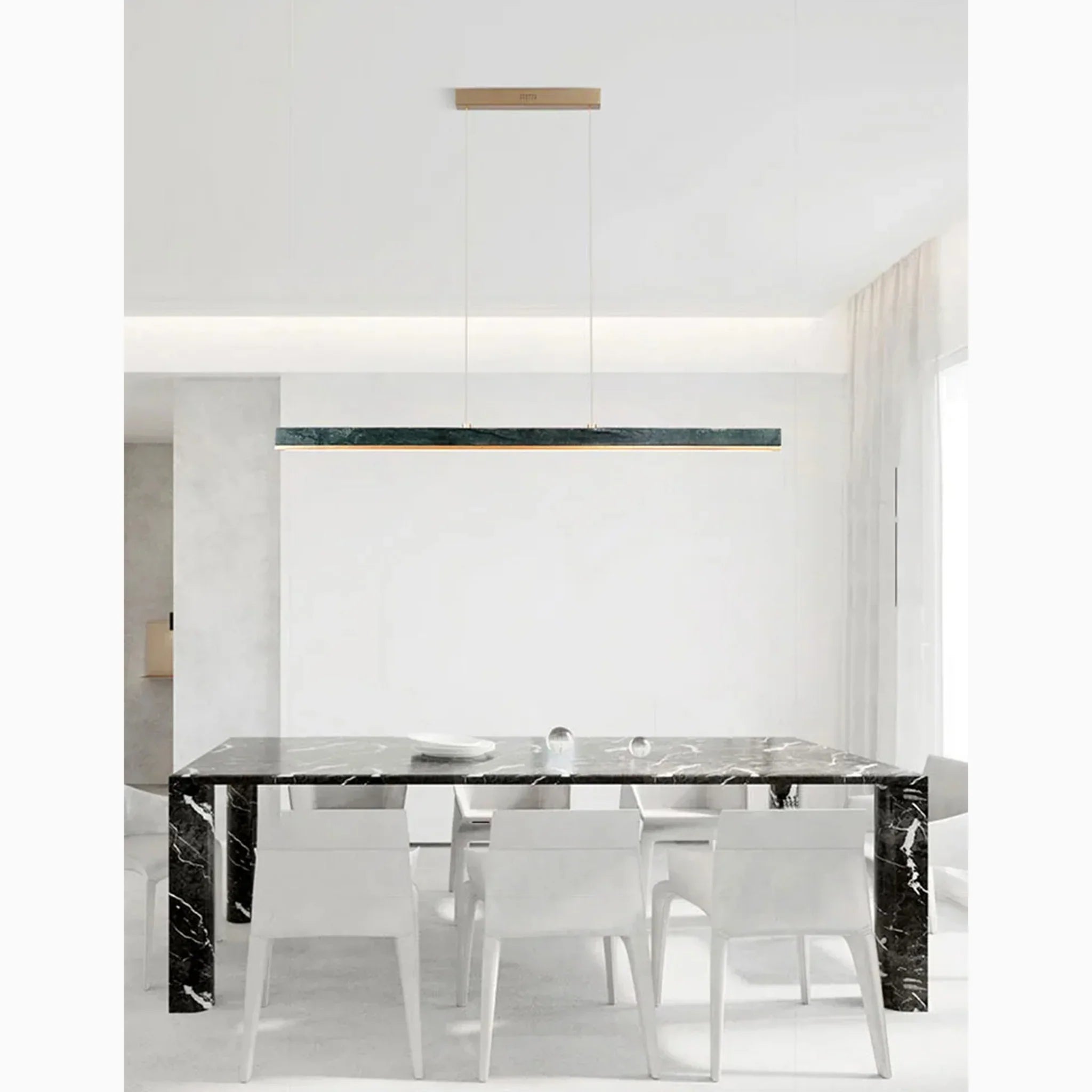 Liora Modern Pendant Light With Marble Accents For Dining