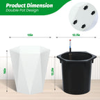 Self-Watering Planter Set with Wheels - Euroselle
