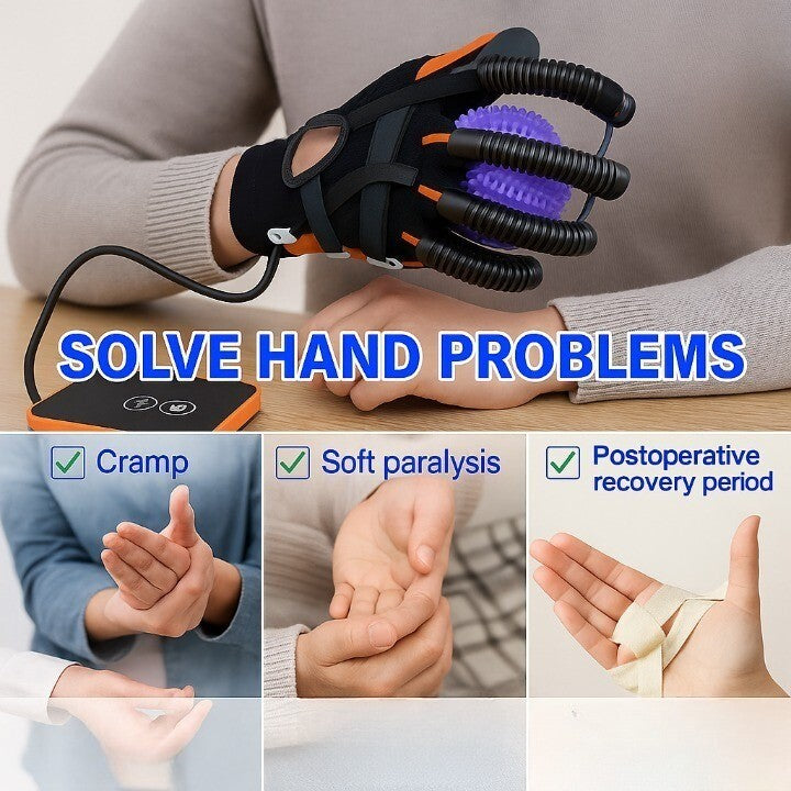 Handskar för eldriven handterapi — rehabilitering efter stroke, vid artrit och nervskador