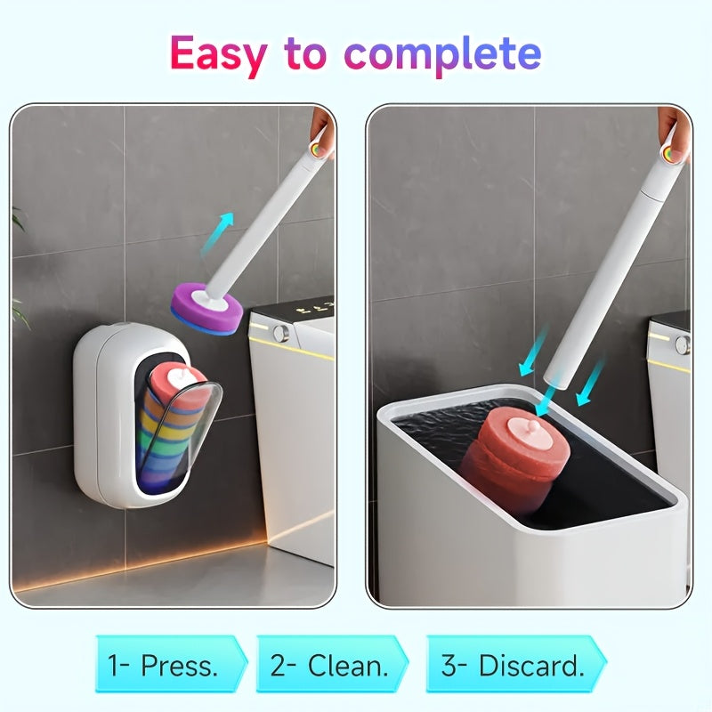 Space-Saving Toilet Brush with Durable Plastic Base - Euroselle
