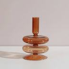 Minimalist Glass Candle Holder Vase Decorative Art Piece - Euroselle