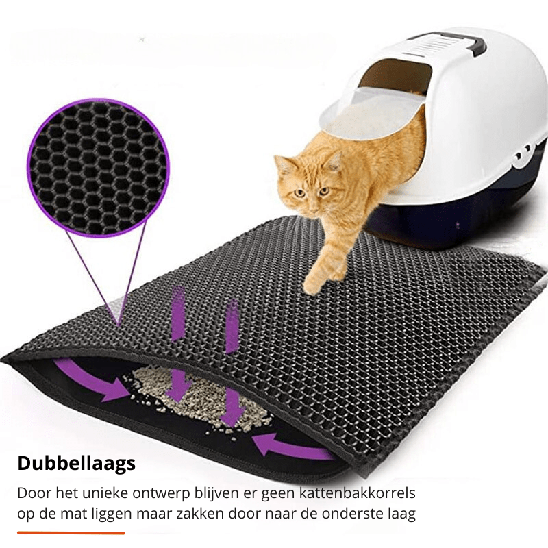 PawsGuard Non-Slip Litter Tray Mat | Durable Catch Surface