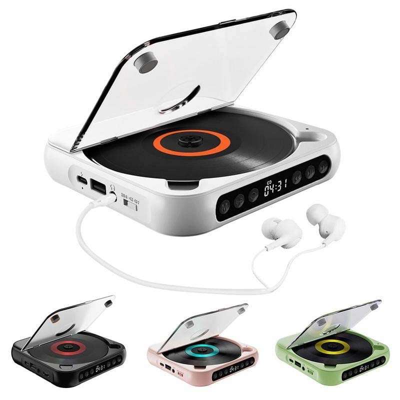 Lettore CD ricaricabile — Bluetooth 5.3, MP3/CD-R, USB-C, 3.5mm