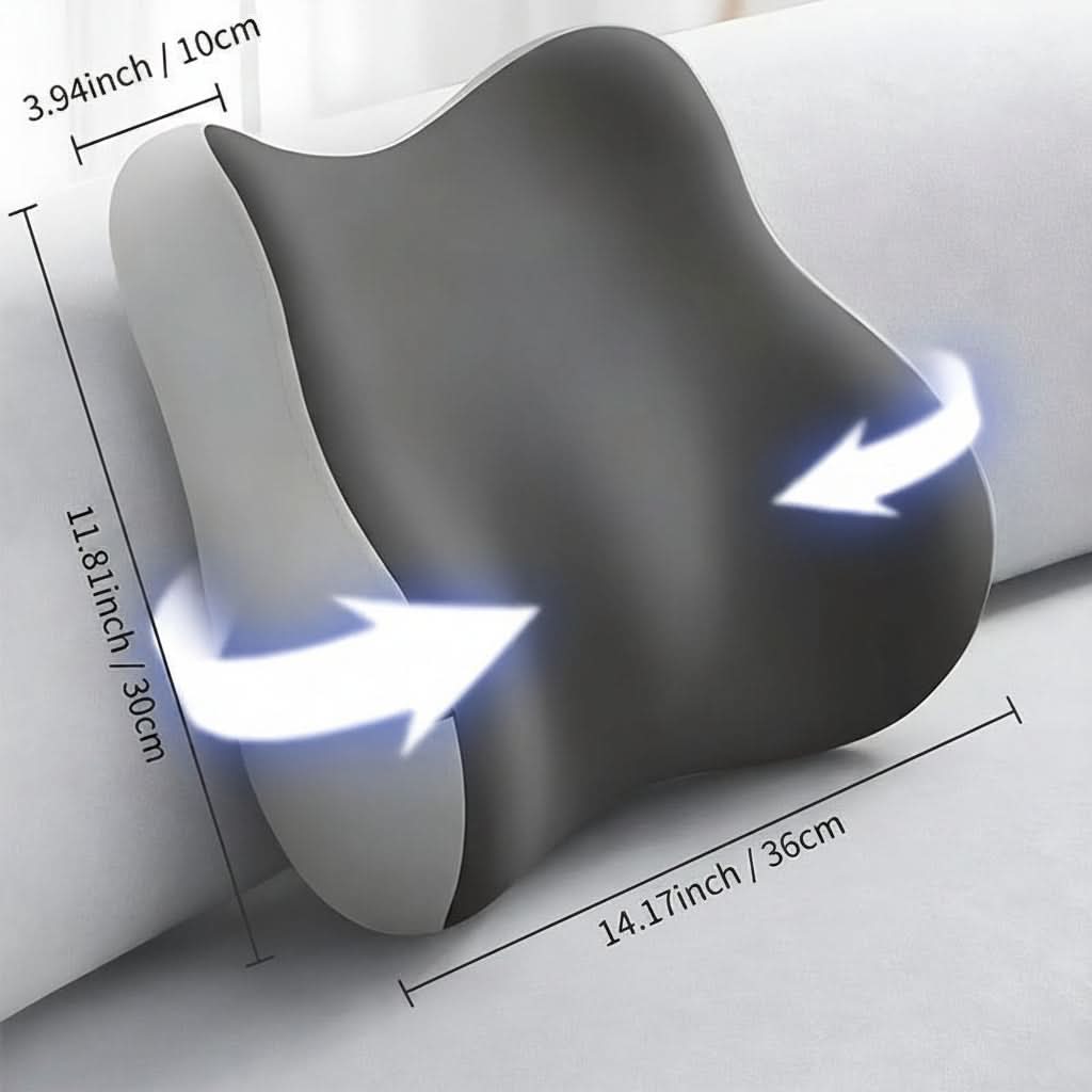 Memory Foam Lower Back Cushion — Ergonomic Posture Support Pad