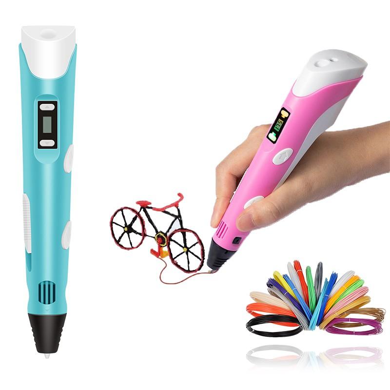 Penna 3D portatile — Set di filamenti in 10 colori, calore e velocità regolabili