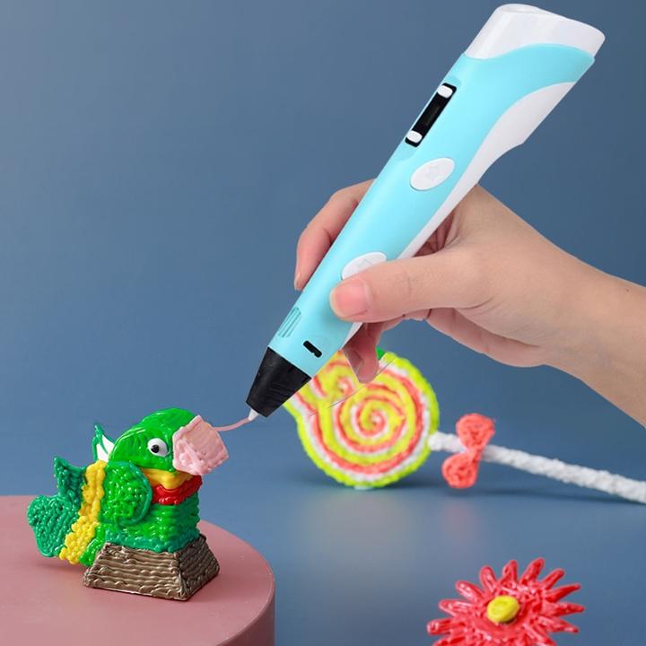 Penna 3D portatile — Set di filamenti in 10 colori, calore e velocità regolabili