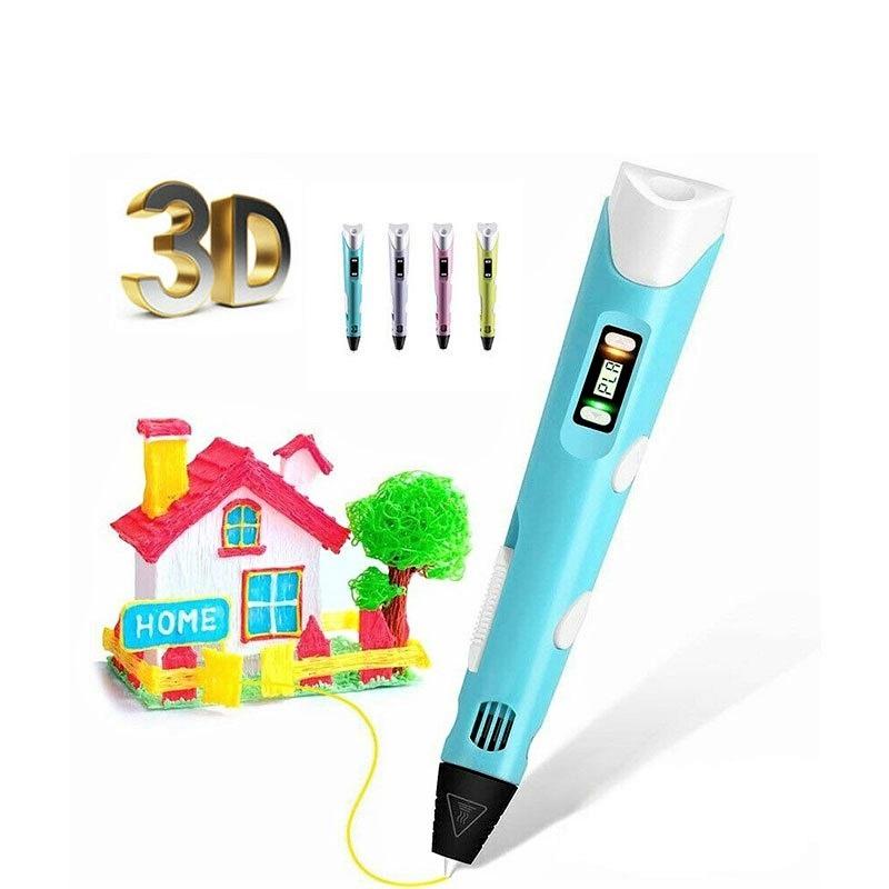 Penna 3D portatile — Set di filamenti in 10 colori, calore e velocità regolabili