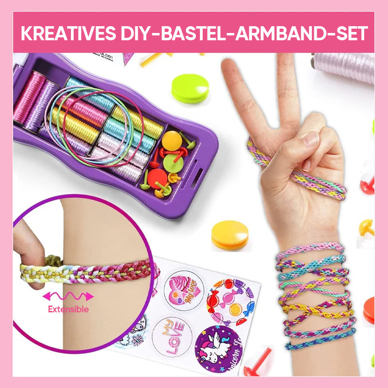 Kit de telar para pulseras de la amistad para niños — Set creativo de tejido artesanal