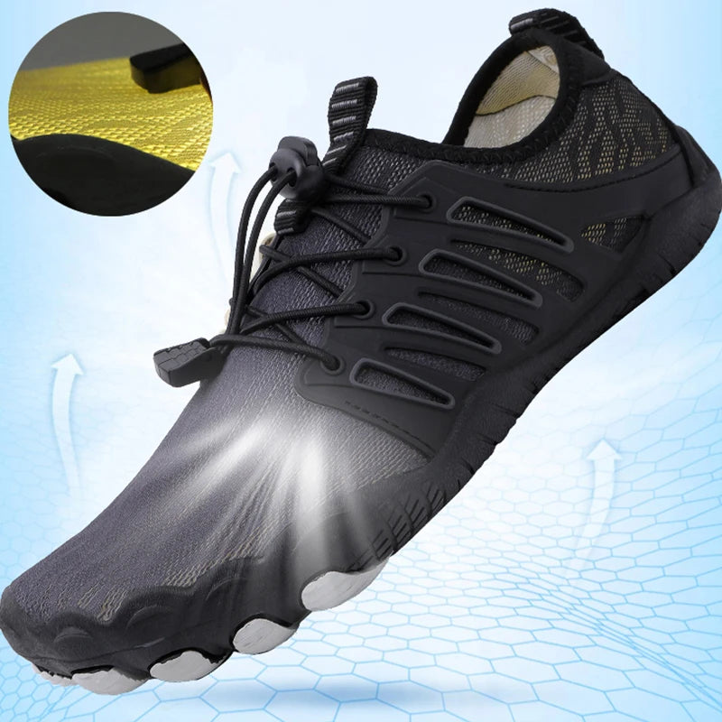 Zapatillas minimalistas ligeras estilo descalzo — puntera ancha, unisex