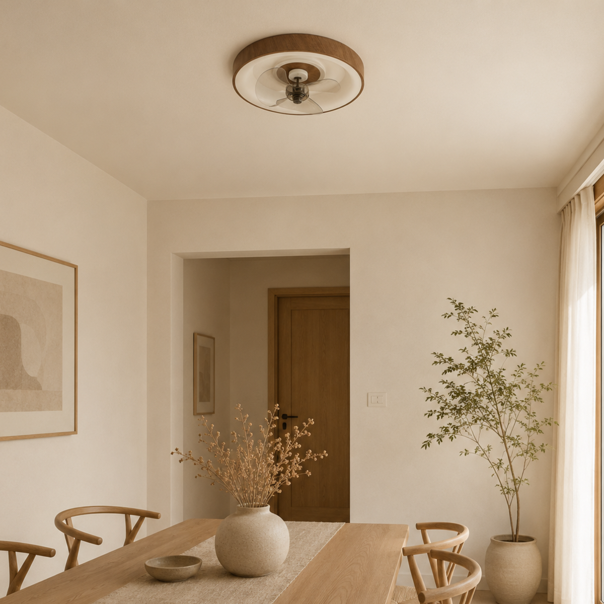 Modern Minimalist LED Ceiling Fan and Light