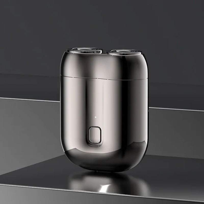 Máquina de barbear de viagem recarregável para homem — USB, à prova de água, para utilização a seco ou molhado, alumínio