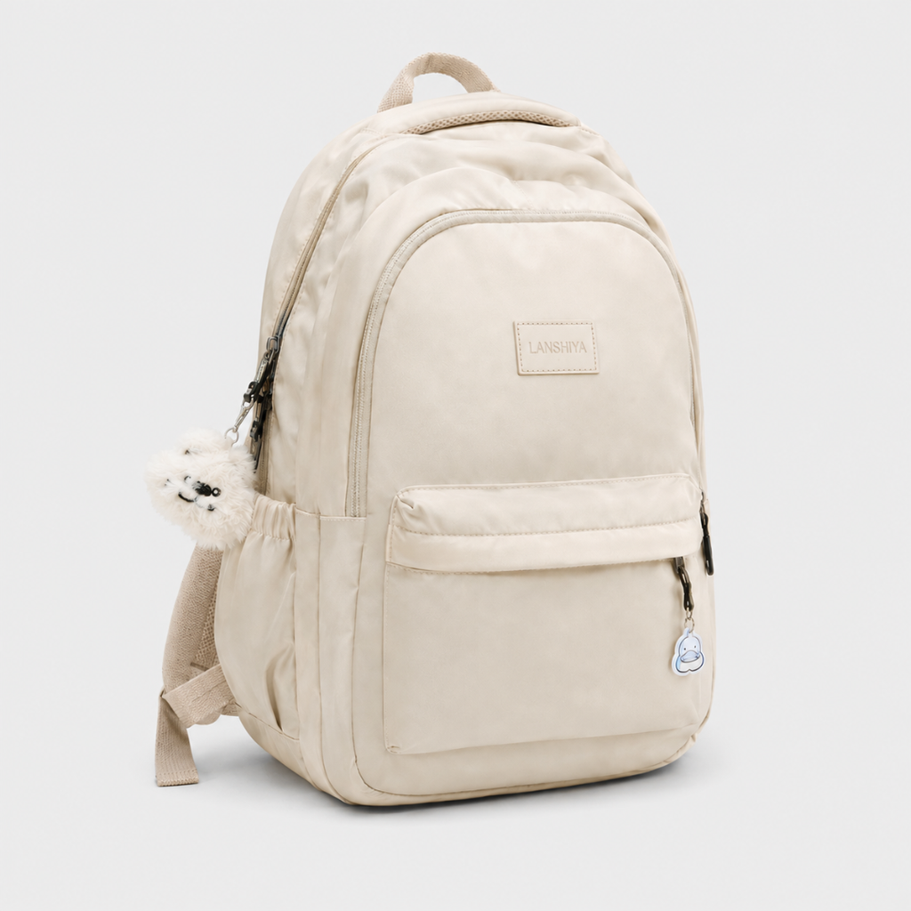 Mochila de viaje grande de nylon — funda acolchada para portátil y bolsillos organizadores